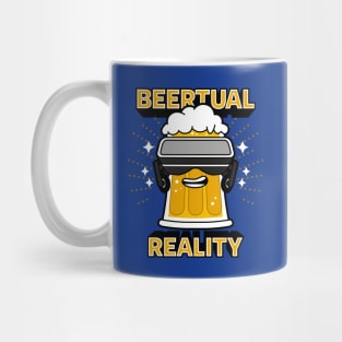 Funny Kawaii Beer Cartoon Virtual Reality Gamer AI Gift For Beer Drinkers Mug